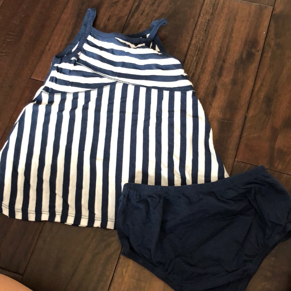 Striped Summer dress with bloomers